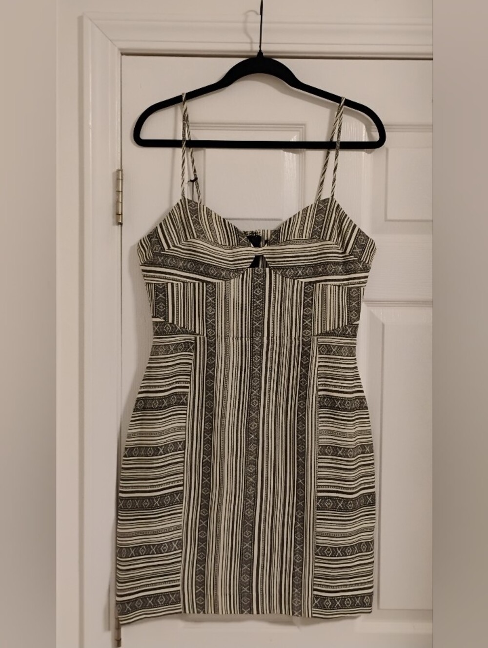 Dolce Vita Women's Aztec Pinstripe Strappy Mini Cocktail Dress in Size Large